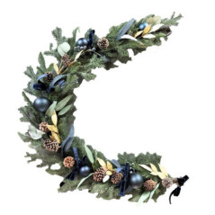 Guirlande nAuds bleu led 180cm