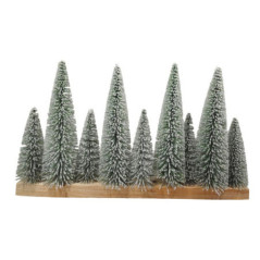 Sapin enneige sur socle 28cm