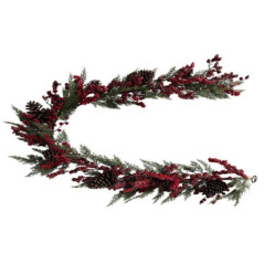Guirlande avec baies rouge 180cm
