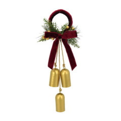 3 cloches gold avec nAud rouge