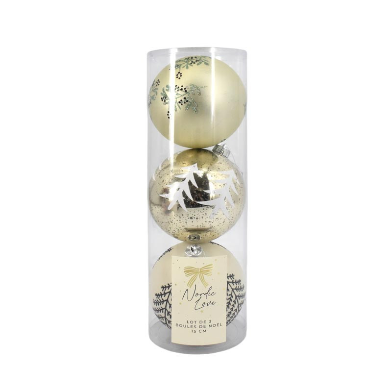Cdu pack de 3 boules 15cm
