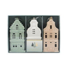 Pack de 3 sujets maisons en cera