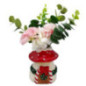 Vase maison champignon h12cm