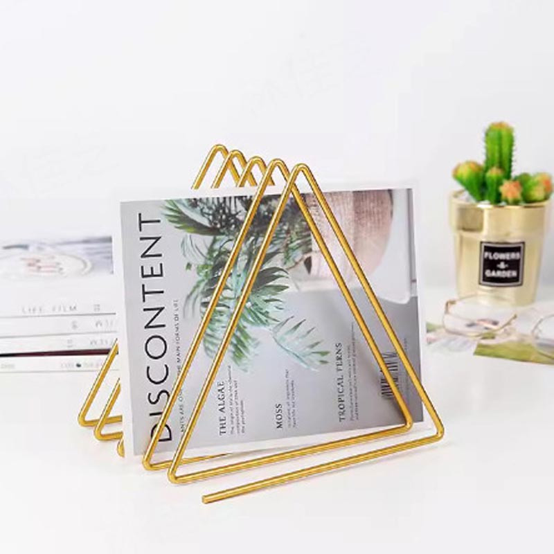 Porte revue metallique dore