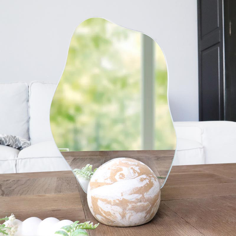 Miroir support effet marbre