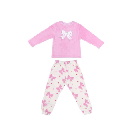 Pyjama fille polare noeud rose