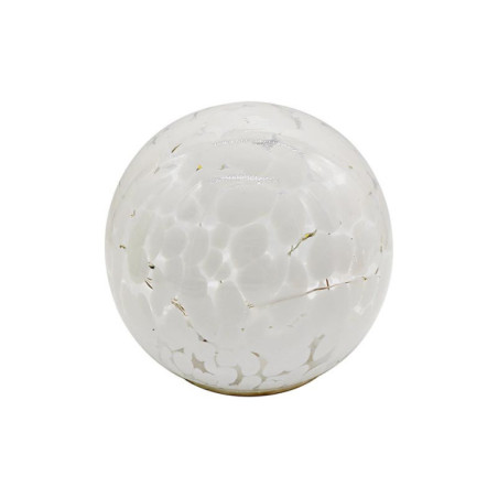 Lampe boule led ecailles blanc