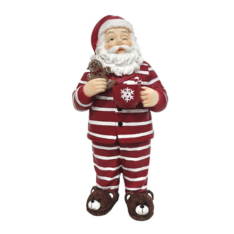 Pere noel en pyjama et chausson