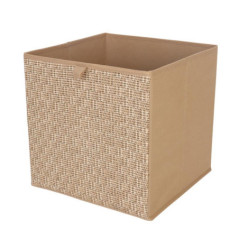 Cube de rangement effet osier