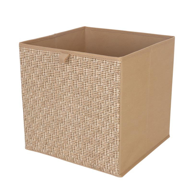 Cube de rangement effet osier