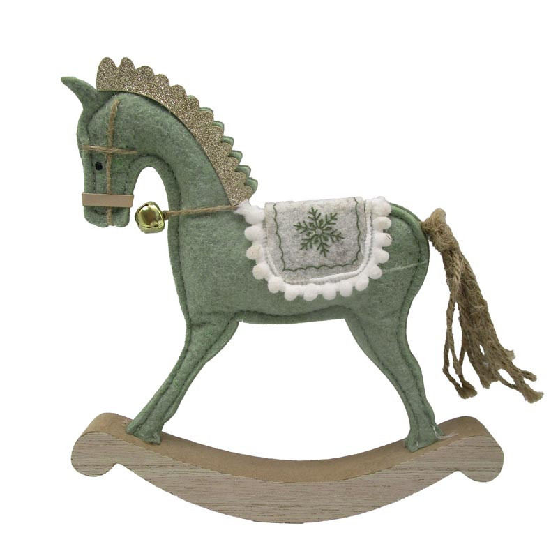 Cheval a bascule vert sauge cloc