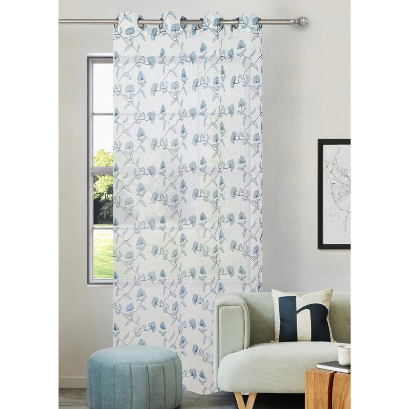 Voile oeillets flore  140x240cm