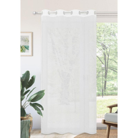 Voile Aillets pompons 140x240cm