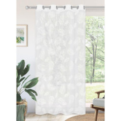Voile feuillette 140x240cm blanc