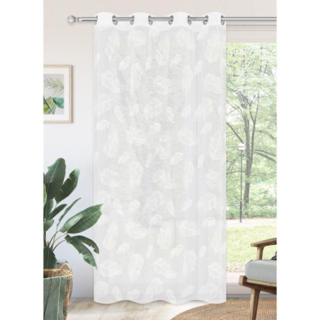 Voile feuillette 140x240cm blanc