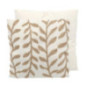 Coussin feuilles en jute 50x50cm