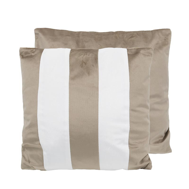 Coussin rya 40x40cm velours beig