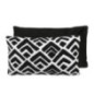 Coussin geo 30x50cm noir
