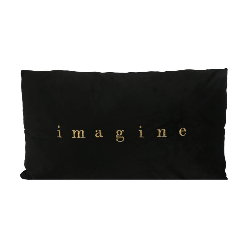 Coussin romantic 30x50 noir
