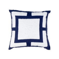 Coussin hexalia 40x40cm bleu
