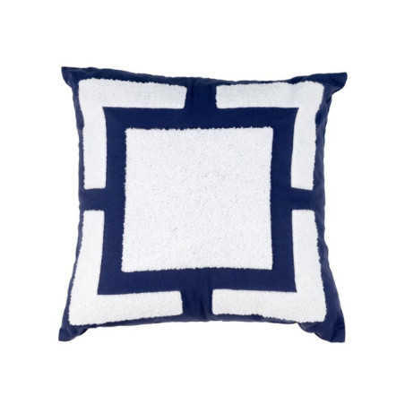 Coussin hexalia 40x40cm bleu