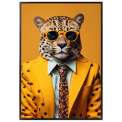 Cadre image leopard 50x70cm