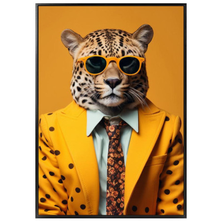 Cadre image leopard 50x70cm