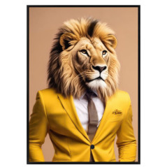 Cadre image lion 50x70cm