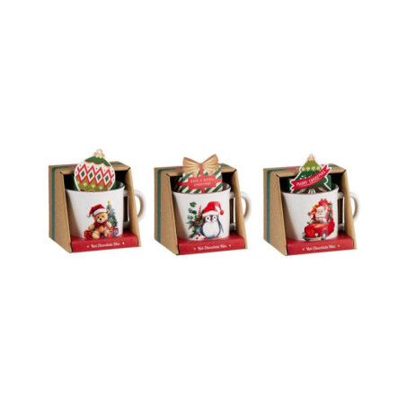 Mug noel avec chocolat chaud 20g