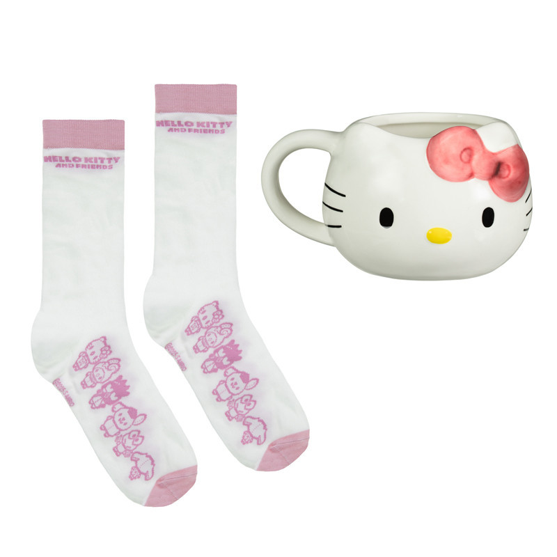 Set mug 3d et chaussettes hello