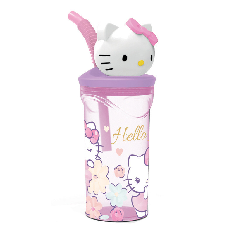 Gobelet paille figurine 3d hello