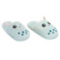 Chaussons beige/bleu kawaii