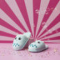 Chaussons beige/bleu kawaii