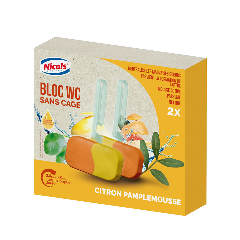 Bloc wc x2 citron pamplemousse