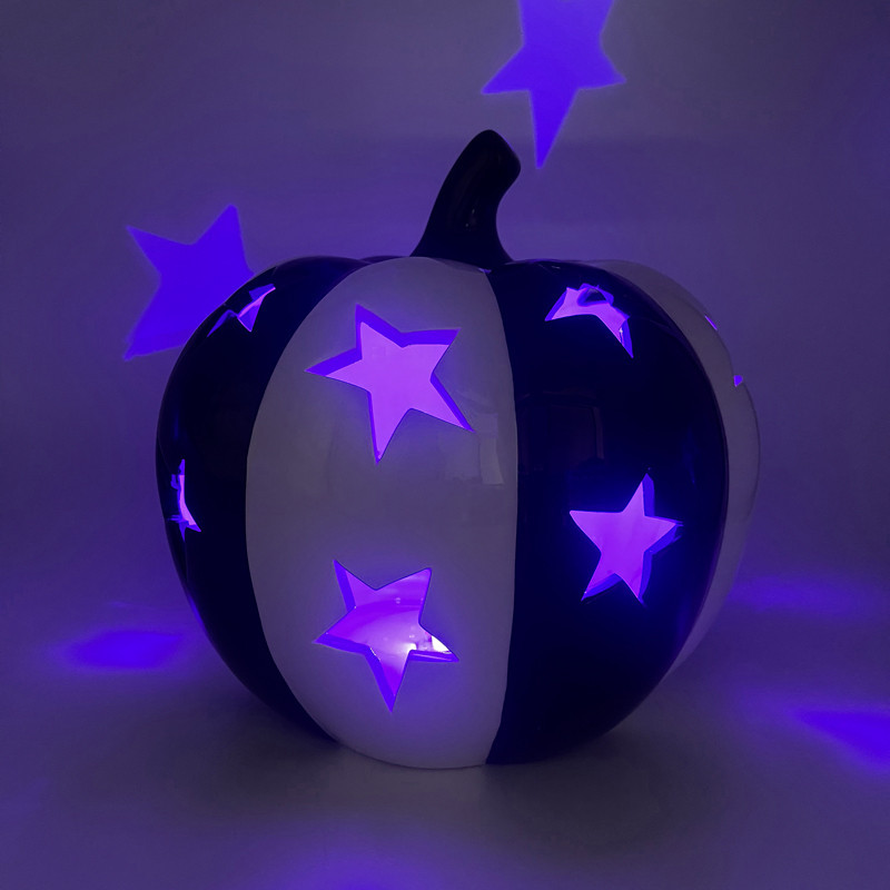 Citrouille en ceramique lumineus