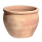 Pot boule terre cuite whitewash
