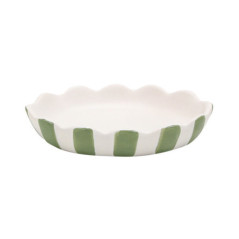 Porte savon a rayures vert