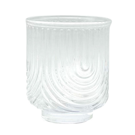 Verre bas motif arche en relief