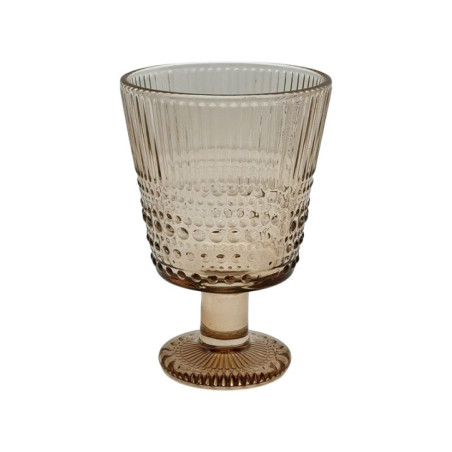 Verre a pied noir fume motif