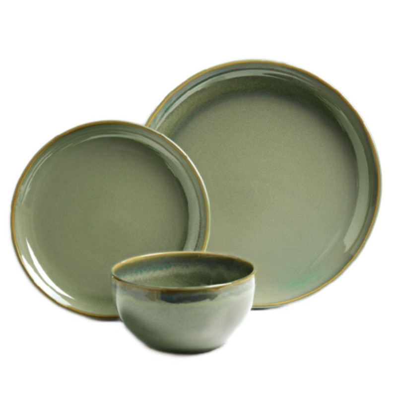 Service vaisselle reactive vert