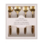 4 cuilleres fleur dore