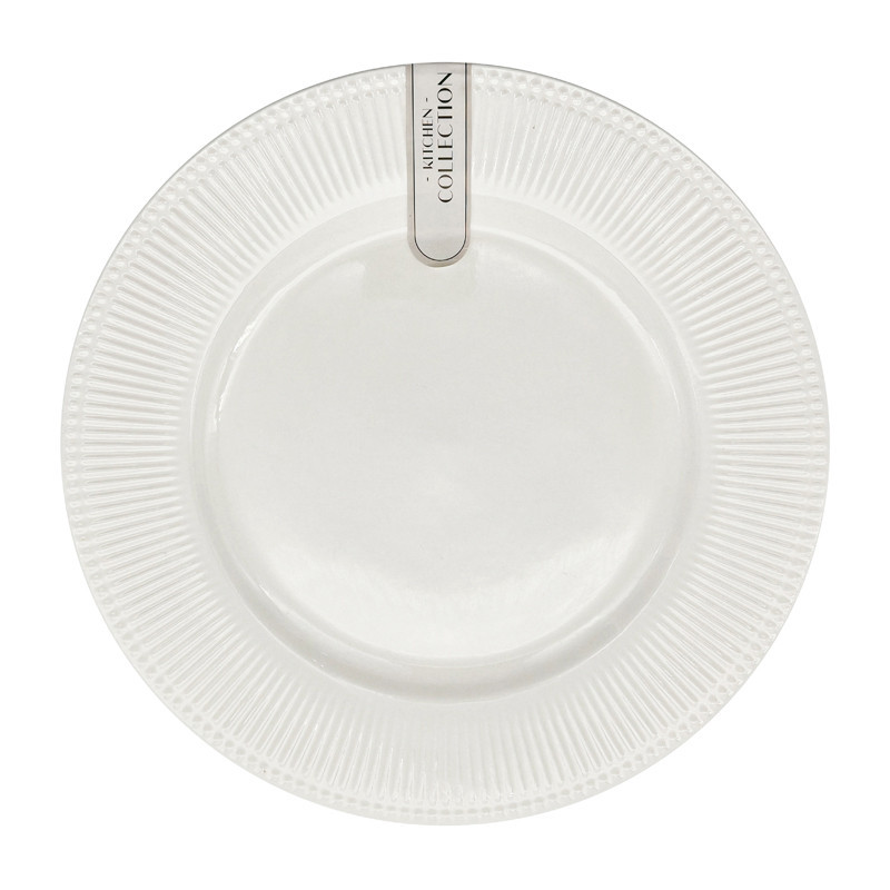 Assiette plate bord strie d27cm