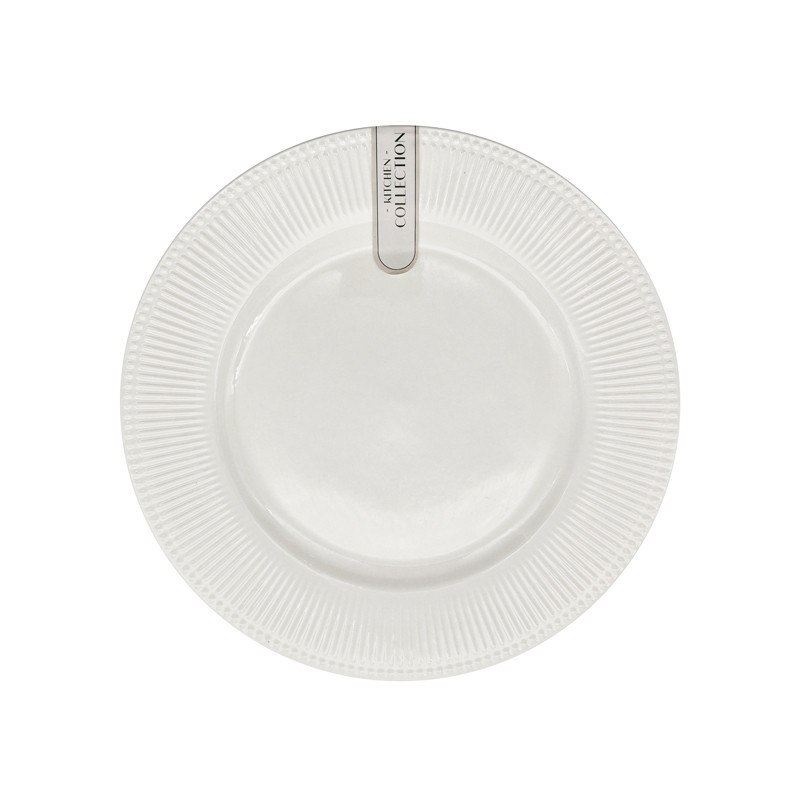 Assiette dessert bord strie d21c