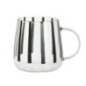 Mug en verre motif rayures