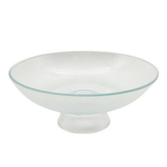 Corbeille a fruit en verre strie