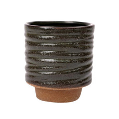 Mug vert texture et base naturel