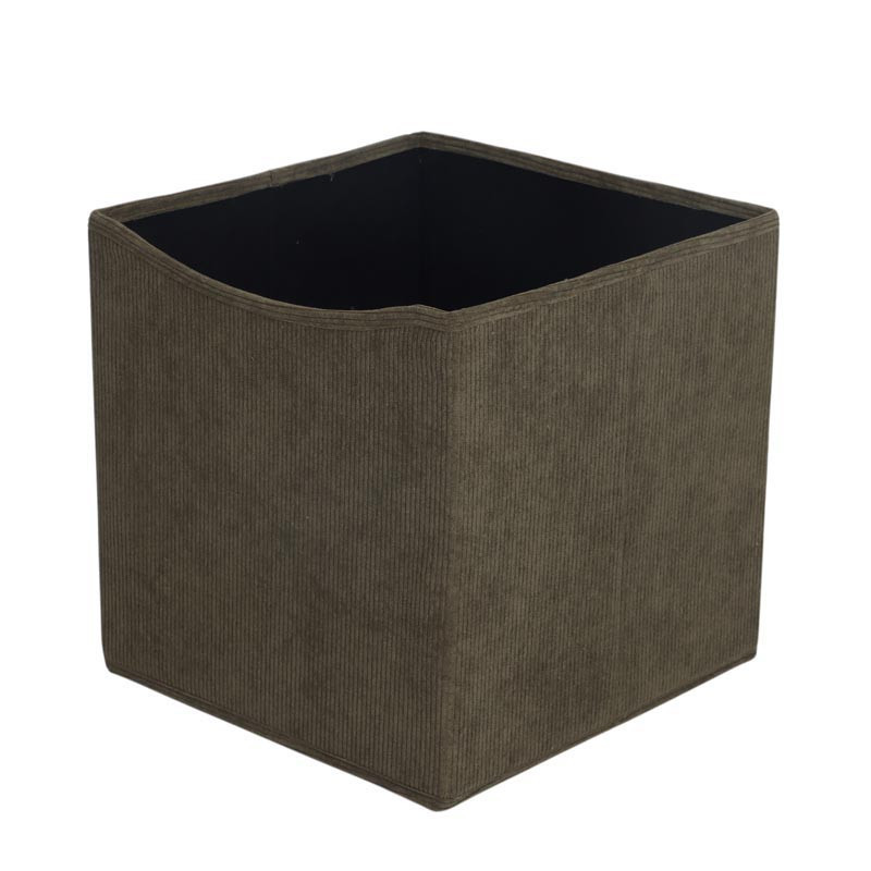 Cube rangement velours vert