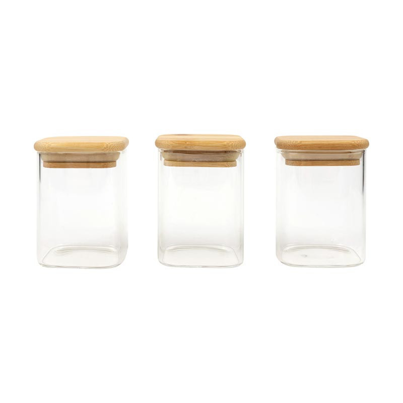 Lot de 3 bocaux bambou 180ml