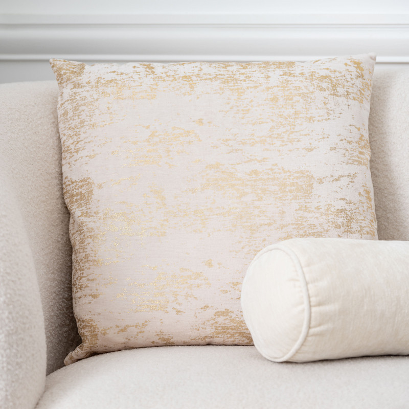 Coussin gold abstrait 45x45cm