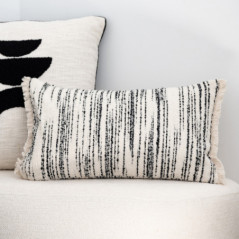 Coussin bandes jacquard 50x30cm
